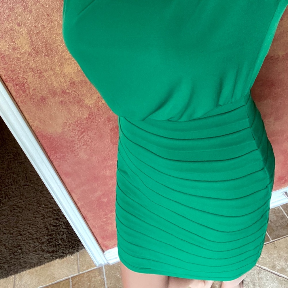 Kelly green A line dress